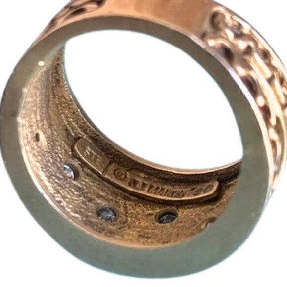 JJ Marco Vintage 90's Sterling Wide Band Ring - Picture 3 of 5